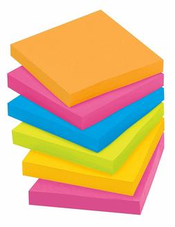 Post-it Super Sticky Notes, 3 in x 3 in, Assorted Bright Col