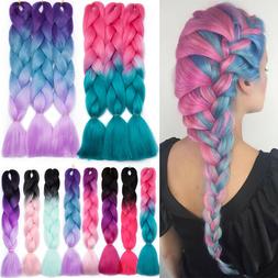 Real Jumbo Braiding Hair Extension Ombre Kanekalon Twist Bra