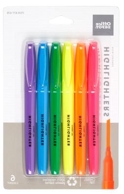 Office Depot Brand 100% Recycled Pen-Style Highlighters, Ass