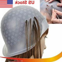 Reusable Hair Colouring Tipping Highlighting Hat Dye Cap Hai