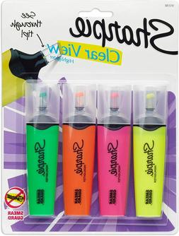 Sharpie 1912769 Clear View Highlighters, Chisel Tip, Assorte