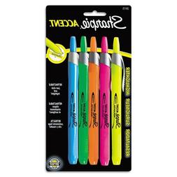 Sharpie Accent Retractable Highlighters, Chisel Tip, Assorte