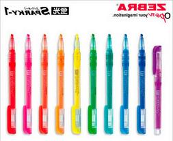 Color Pens Broad Blue Green Yellow Orange Purple Gift
