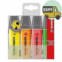 Stabilo BOSS Original Highlighter, Yellow/Orange/Pink/Green 