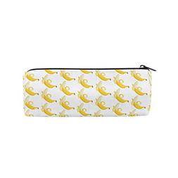 Summer Yellow Bananas Pencil Pen Case Pouch Bag with Zipper 