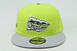 Green Light Gray Milb New Era 59fifty Fitted Hat Cap