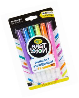 Crayola Take Note! Erasable Highlighters, School Supplies, 6