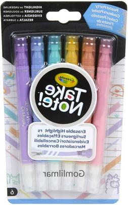 Crayola Take Note! Erasable Highlighters, School Supplies 6C