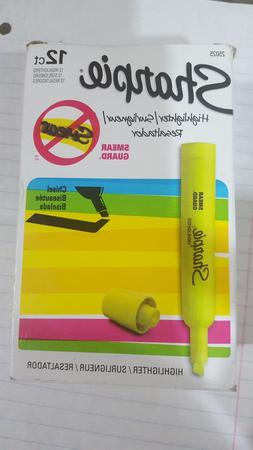 Sharpie Tank Highlighters, Chisel Tip, Fluorescent Yellow, 1