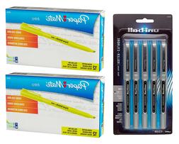 Uni-ball Vision Needle Rollerball Pen & Paper Mate Highlight