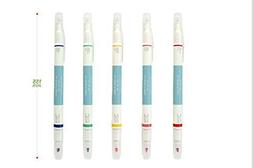 2Way Water-based Deco Pen_5Colors in Set_Fine/Thick Dual Nib