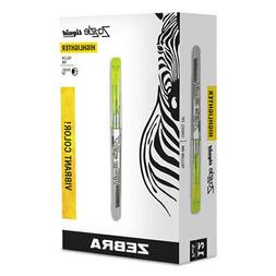Zazzle Liquid Ink Highlighters, Chisel Tip, Yellow, Dozen