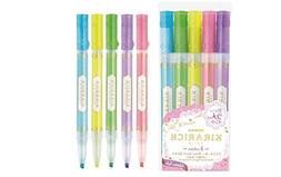 Zebra Kirarich Glitter Highlighter, 5 colors, Made in Japan